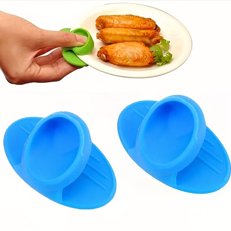 2pcs/1set Baking Oven Microwave Oven Insulation Gloves, High Temperature  Resistant Non-slip Silicone Insulation Clips