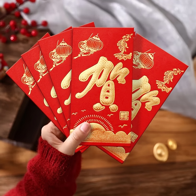 2023 Year Of The Rabbit Red Envelopes, Chinese New Year Red Packet,spring  Festival Money Pouch, Hongbao, Red Gift Envelope - Temu