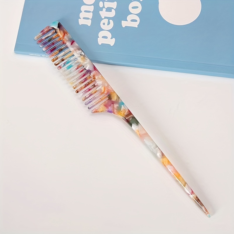 E-shop Koreanischer Acetat-Kamm, Mädchen-Haarbürste für empfindliches Haar, Retro-farbenfroher Kamm mit Blumenmuster
