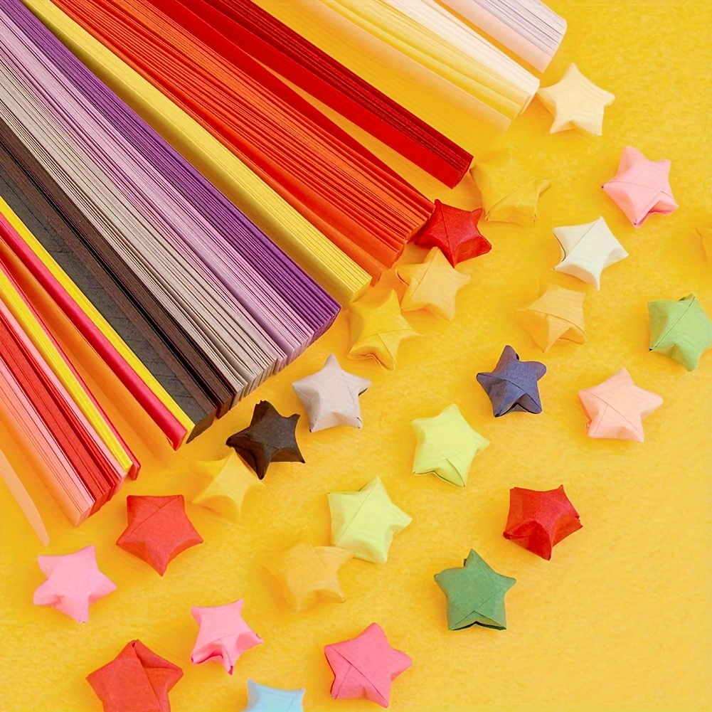 540 Gradient Color Origami Stars Paper Strips Double Sided Lucky