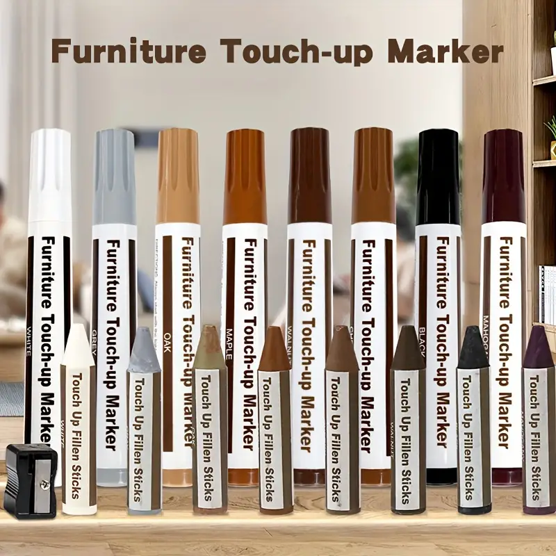 6/8 Colors Furniture Repair Kit Markers Set With Wax Sticks - Temu