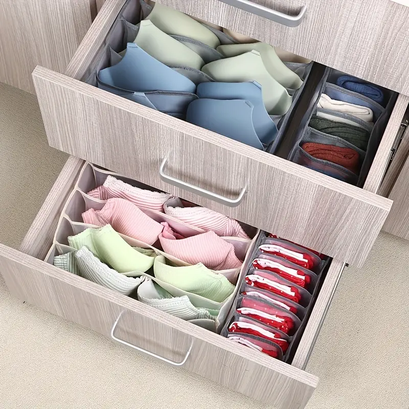 Fabric Drawer Organizer Bra Underwear Socks Foldable Dresser - Temu