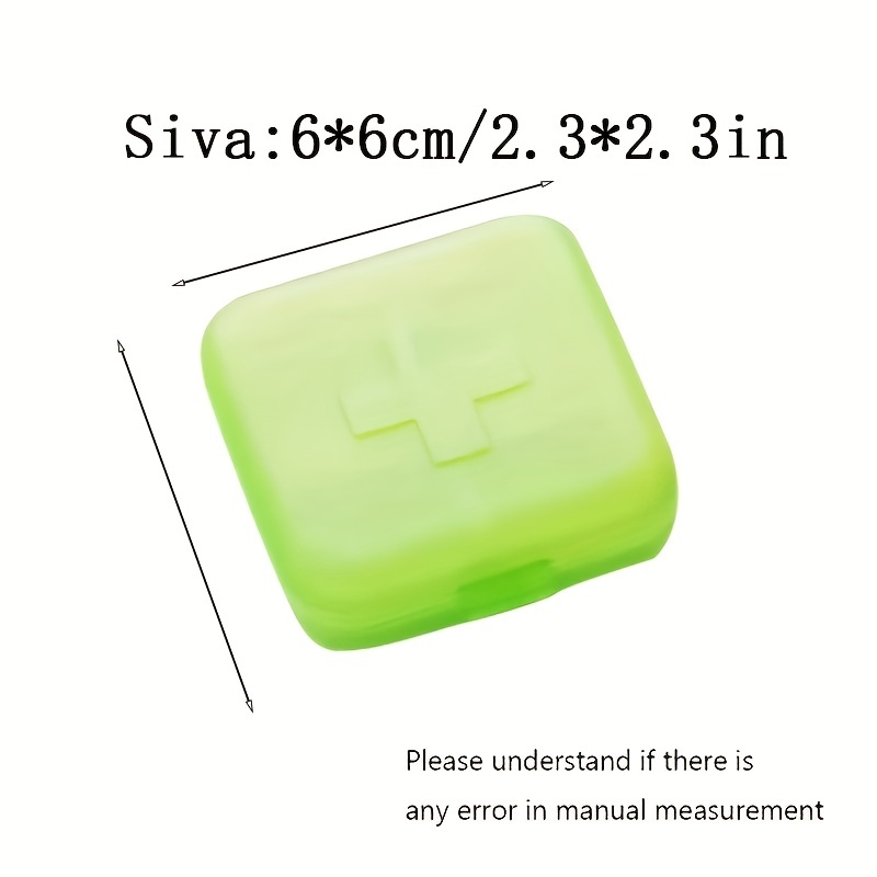 4 Grids Pill Storage Box Portable Medicine Organizer
