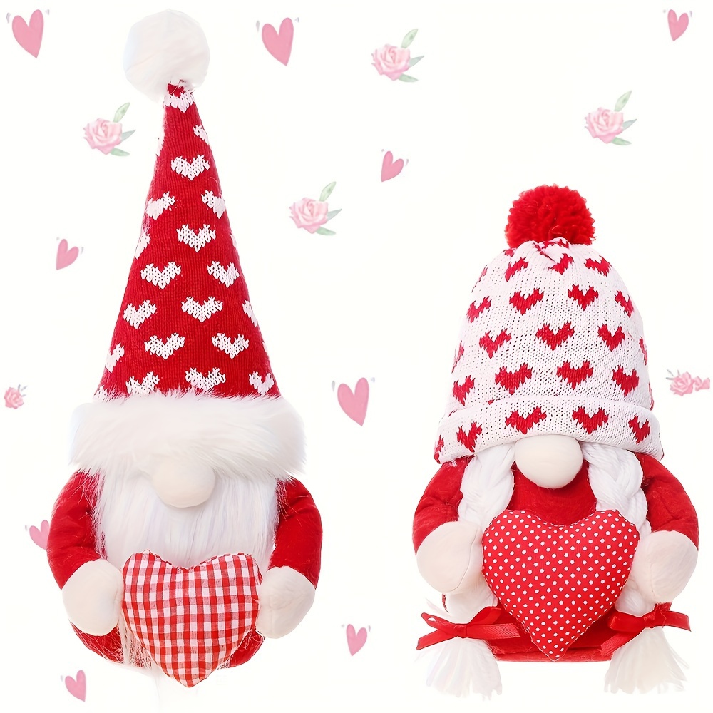 2pcs/set, Christmas Couple Desktop Decoration, Home Decoration, Car  Interior Decor, Student Couple Gift, Christmas Faceless Doll, Elf Doll,  Holiday Gi