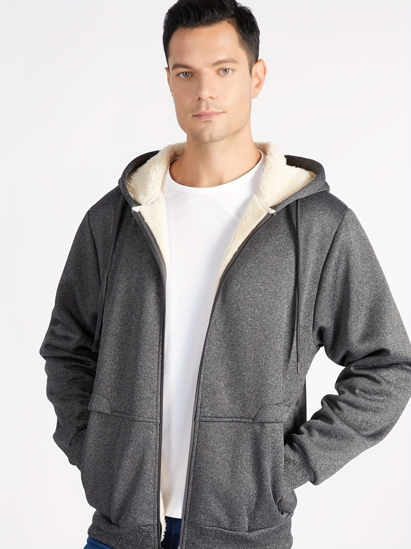 Plus Size Men's Solid Hoodies Oversized Fashion Casual - Temu