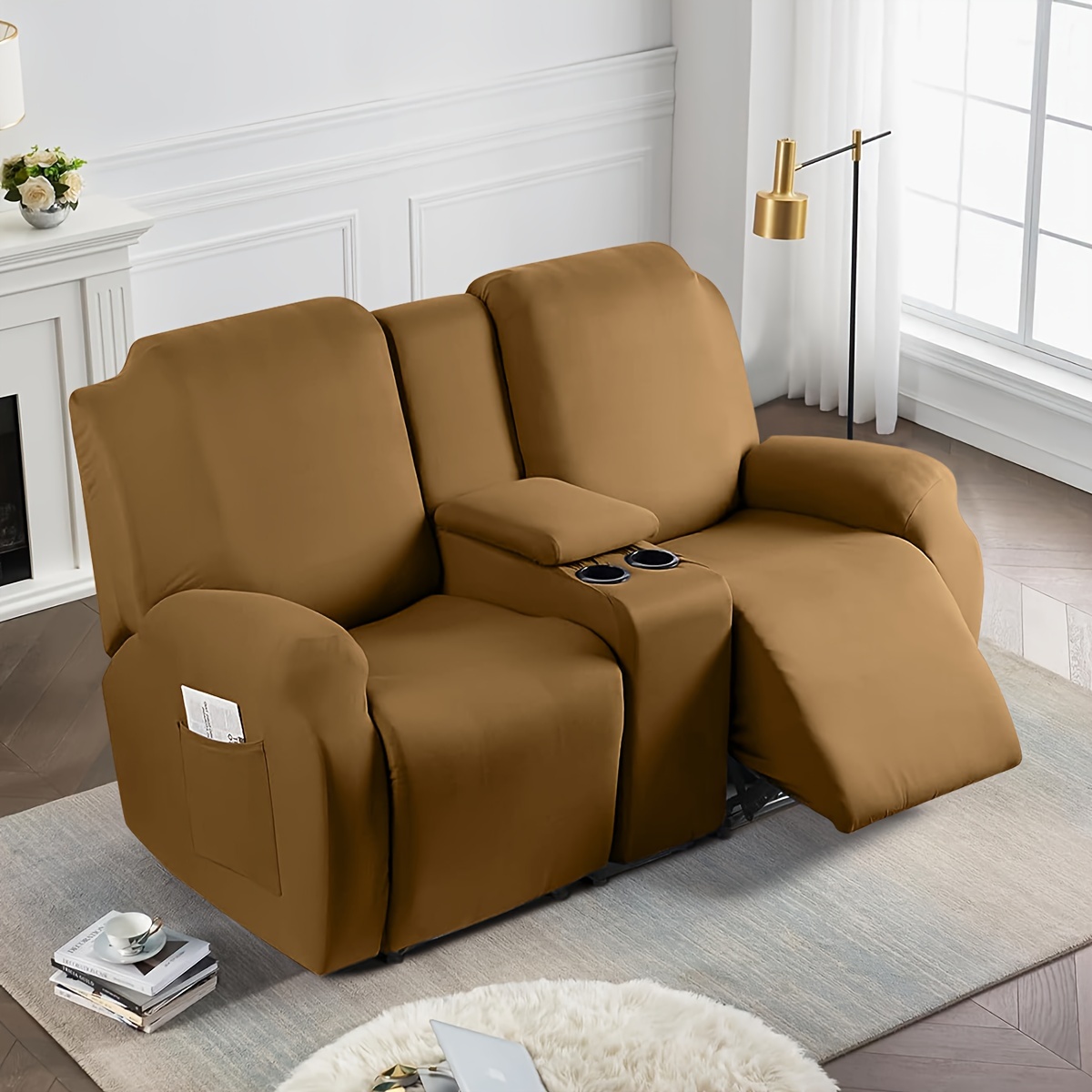 Faux Leather Bronzing Recliner Chair Cover Recliner Chair - Temu