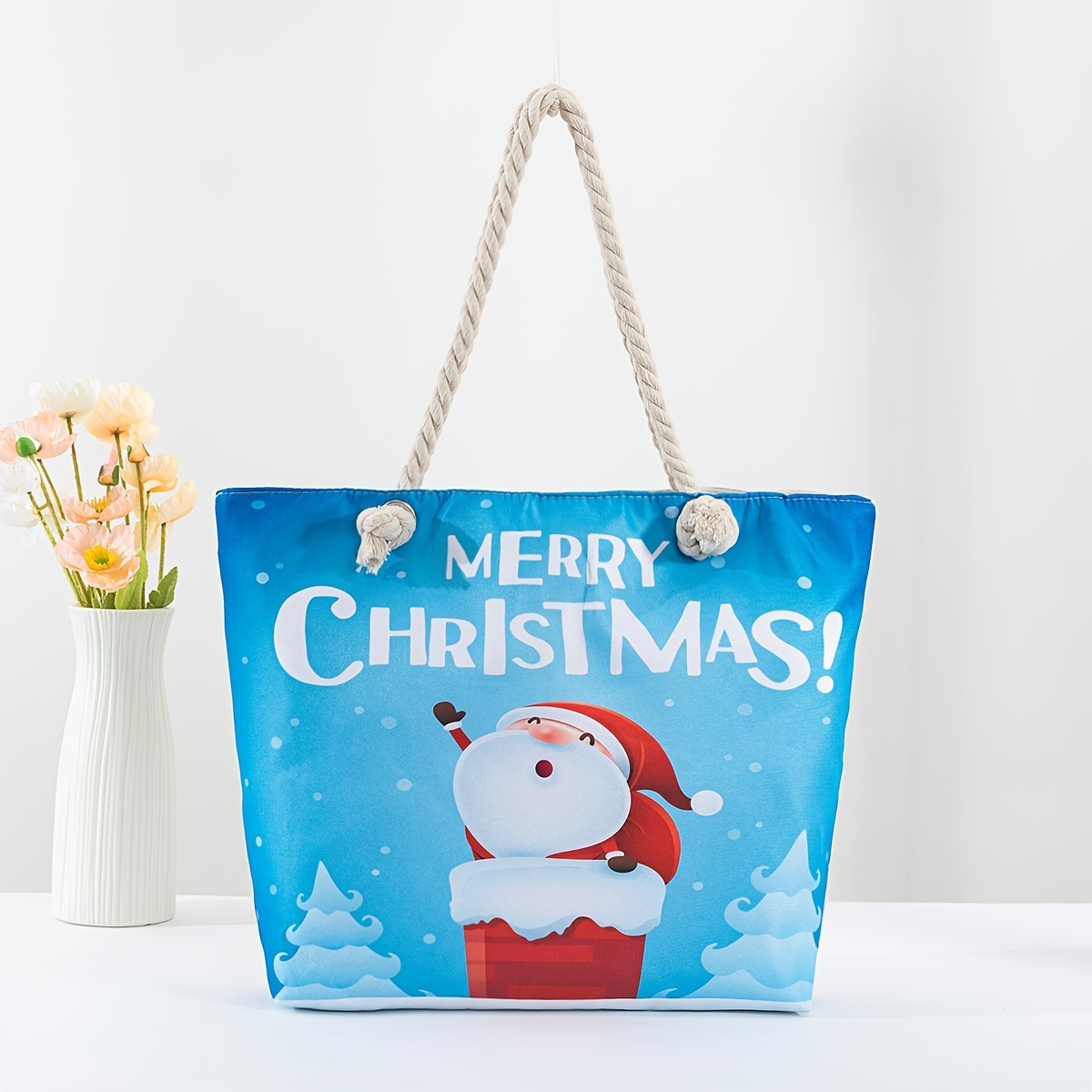 Christmas Stampa Grande Capacità Tote Bag In Tela, Leggero Casuale Uso  Quotidiano Durevole Borsa A Spalla, Shopping Bags, Beach Travel Bag, Natale  Decor Natale Regalo - Temu Italy