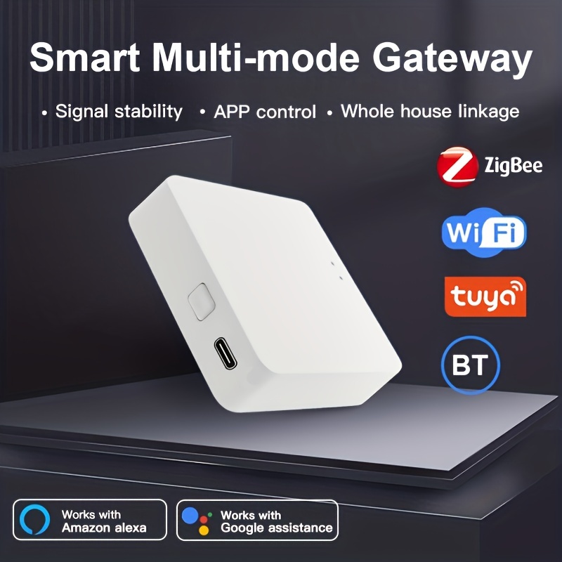 Tuya Multi Mode Wifi Zigbee Ble Gateway Hub Wireless - Temu