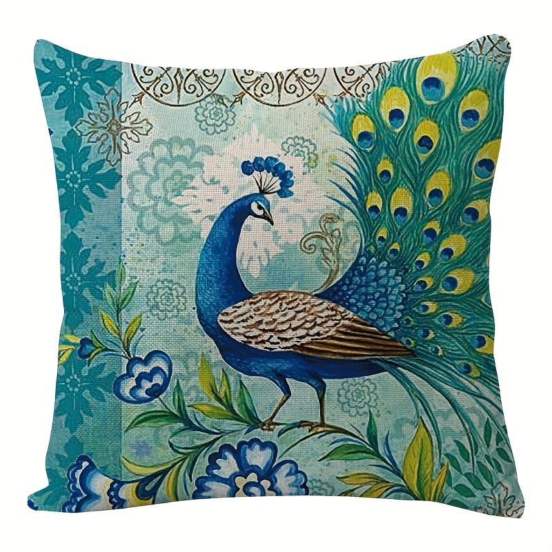 Peacock throw pillow discount covers