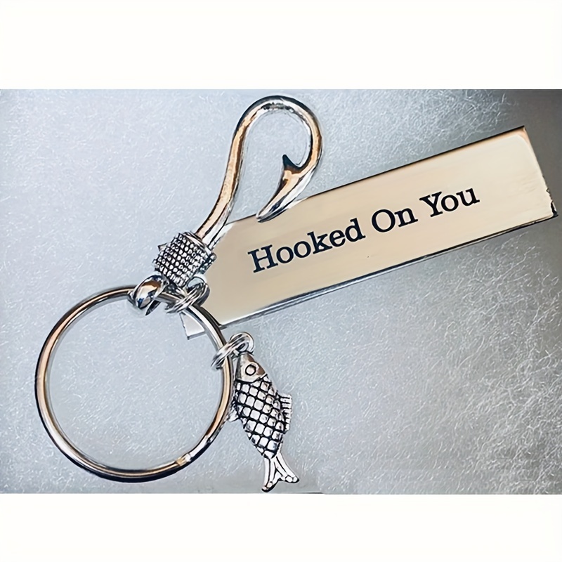 Fishing Gift Boyfriend Keychain For Men Husband Gift Fisherman Keychain  Fish Hook Anniversary Gift Funny Couple Gift, High-quality & Affordable
