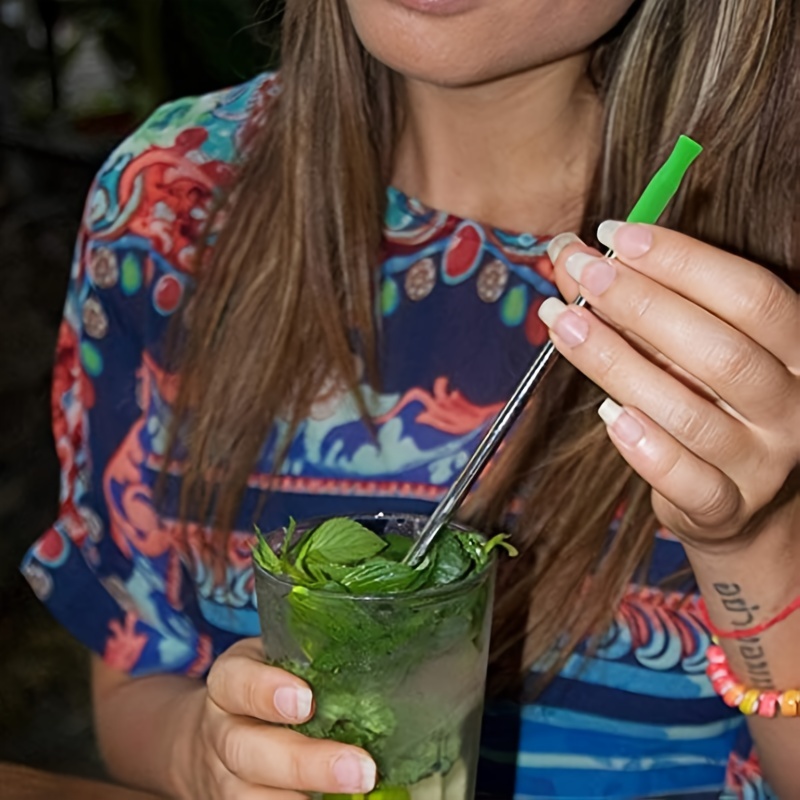 Multi-color Reusable Silicone Straw Tips, Perfect Fit For Wide Stainless  Steel Straws - Temu