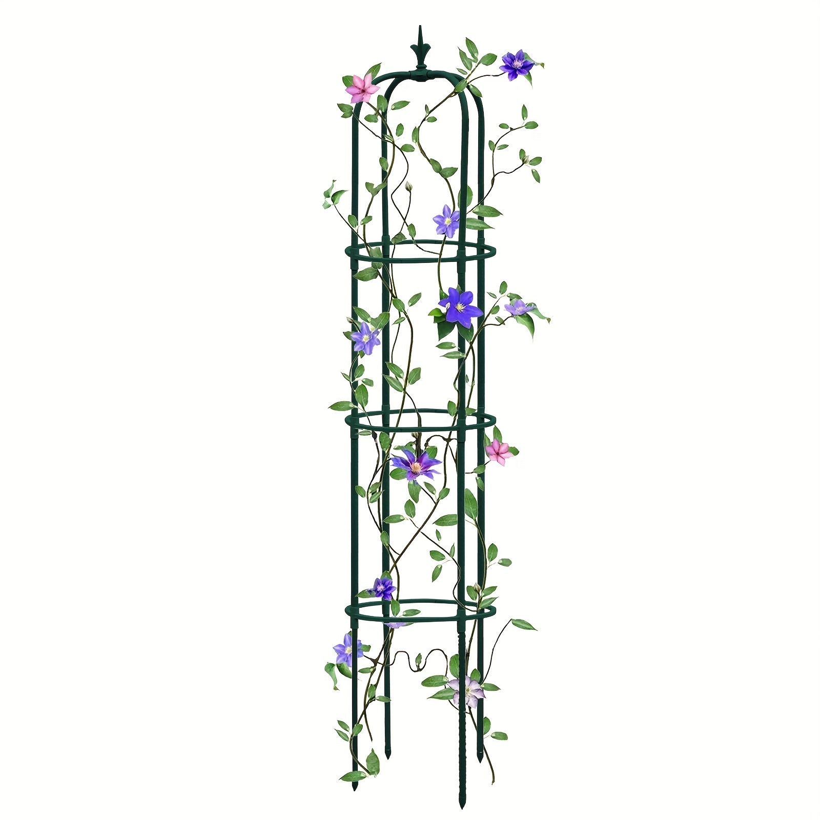 Tour Obélisque Jardin Treillis - Support de plantes hautes pour grimper des  vignes et des stands de fleurs - Support d'escalade de plantes en pot en  métal antirouille pour les fleurs Ve