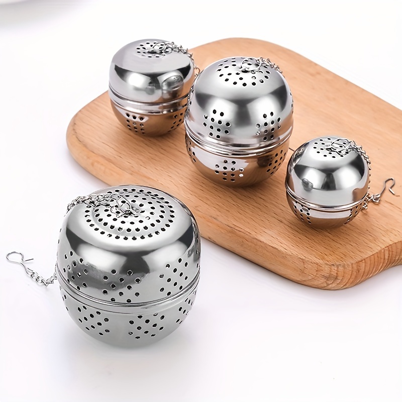 The Egg Stainless Steel Tea Ball Infuser with Drip Tray