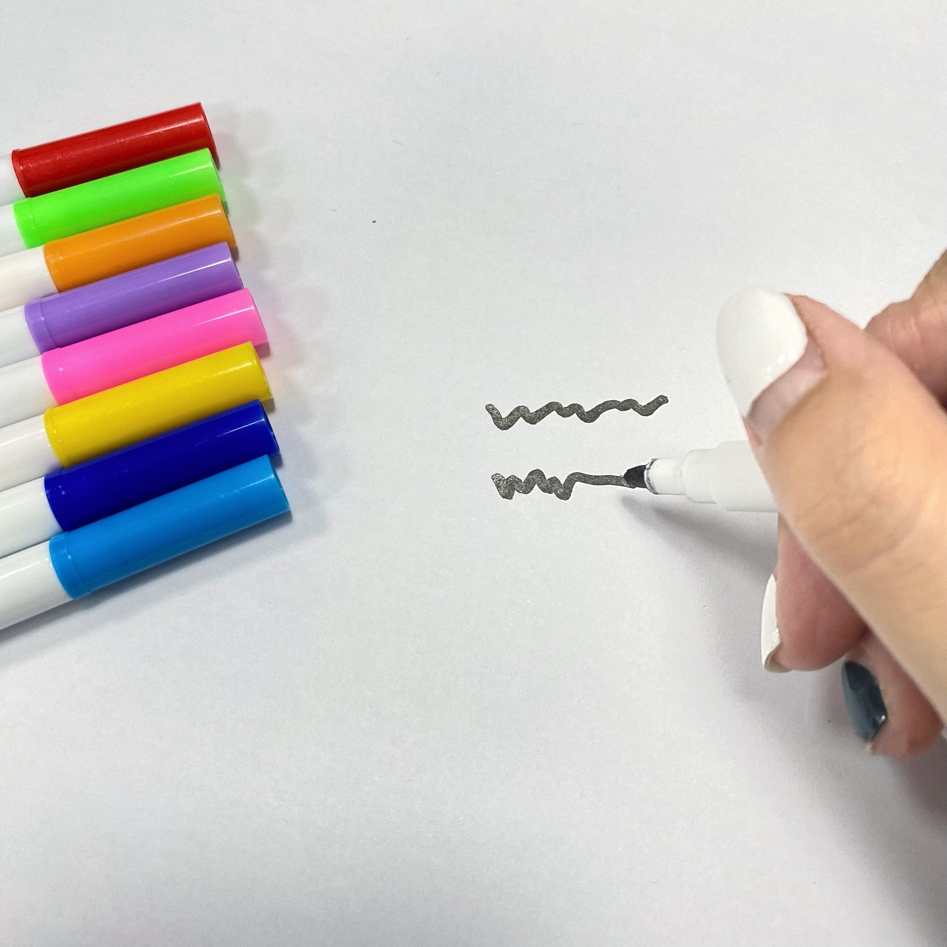 Crayola Washable Dry-Erase Fine Line Markers, 12 Classic Colors