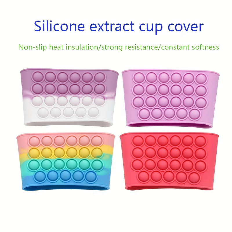 Silicone Cup Sleeve Reusable Non-slip Heat Insulation Colored