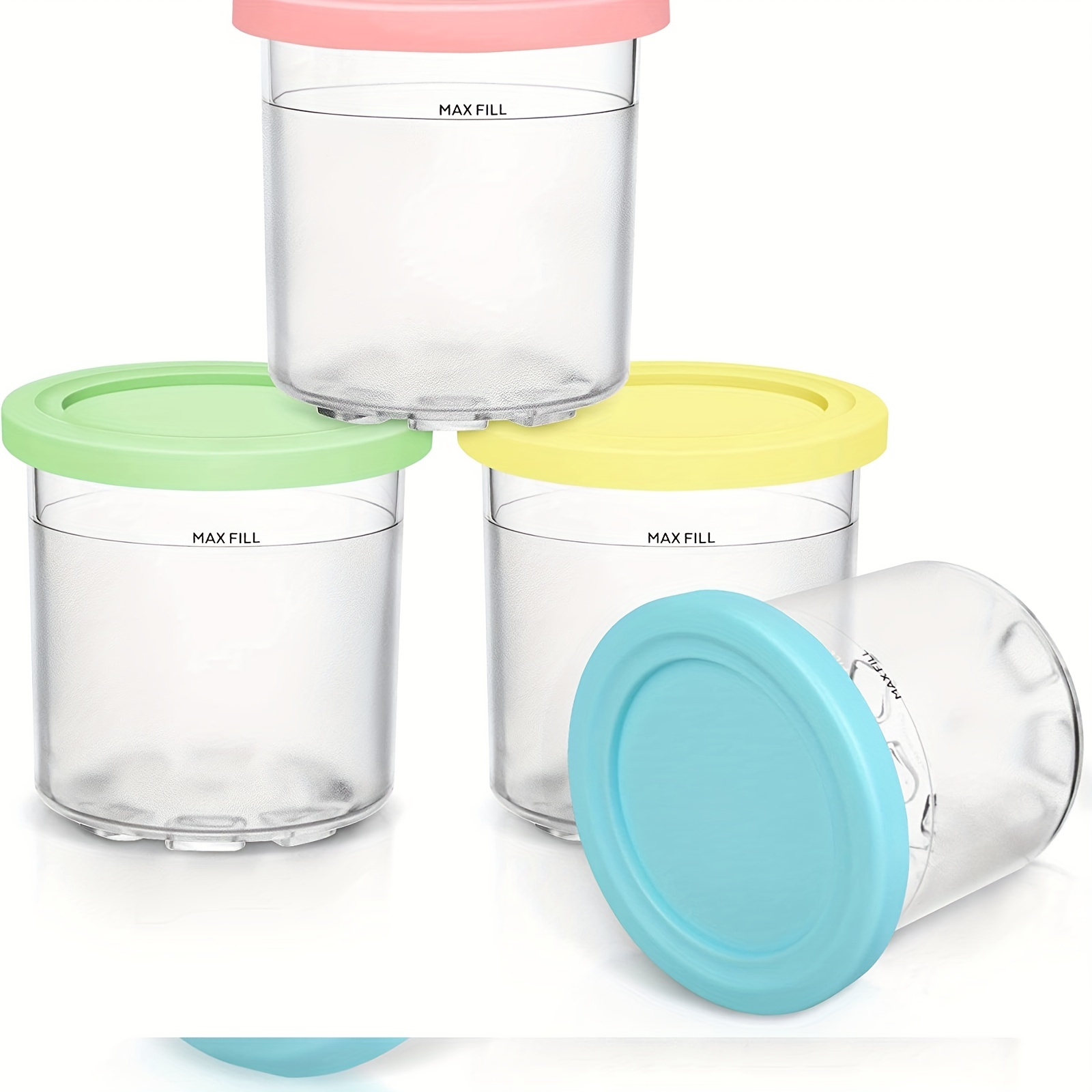 4 Pack Containers Replacement Ice Cream Maker for Ninja Creami