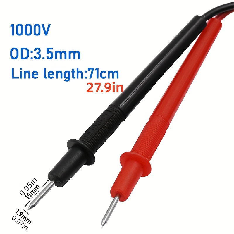 70cm Length 1 Pair Universal 1000v 10A Probe Multimeter Test Leads For  Digital Multi Meter Tester Lead Probe Wire Pen Cable Tool