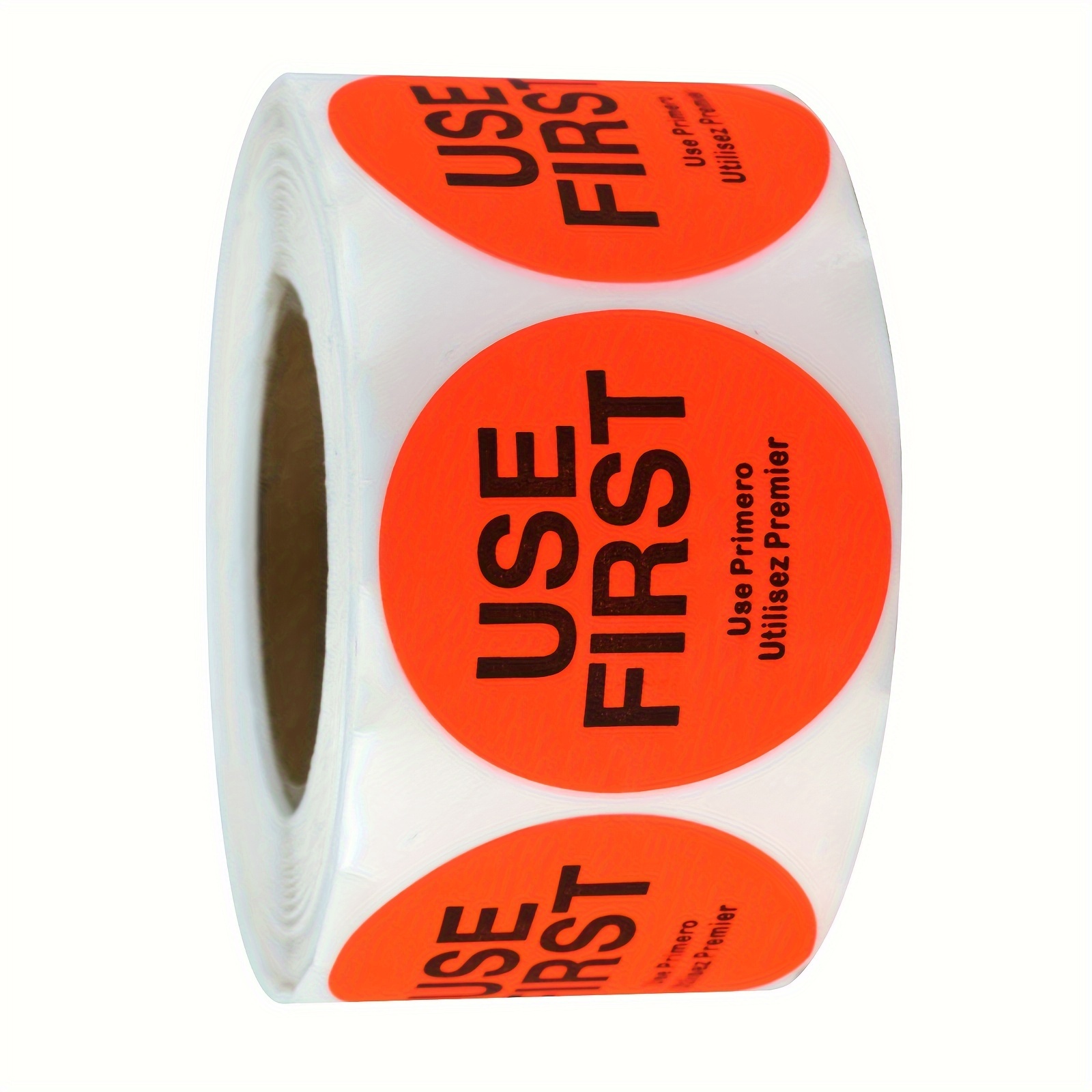 TEMU 500pcs 1.5 Inch (. 3.8 Cm) "use First" Inventory Control Labels Food Labels Use First Stickers Food Service Disposable Food Labels Small Round