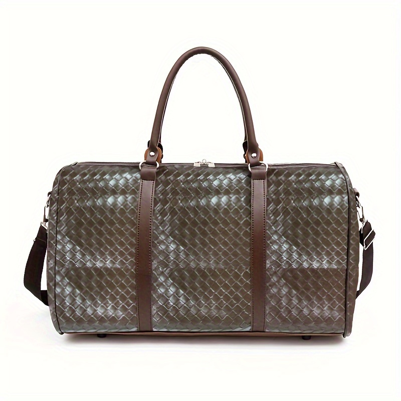 Woven duffle online bag