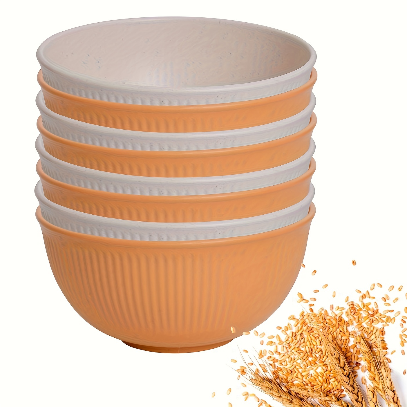 Wheat Straw Bowl Set Unbreakable Grain Bowl Microwave - Temu