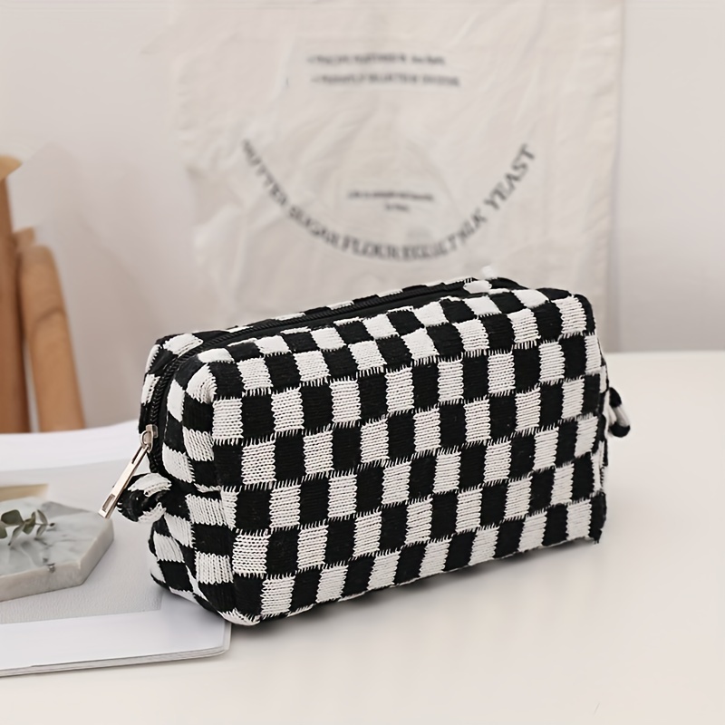 Checkered Cosmetic Bag - Sweet Threadz