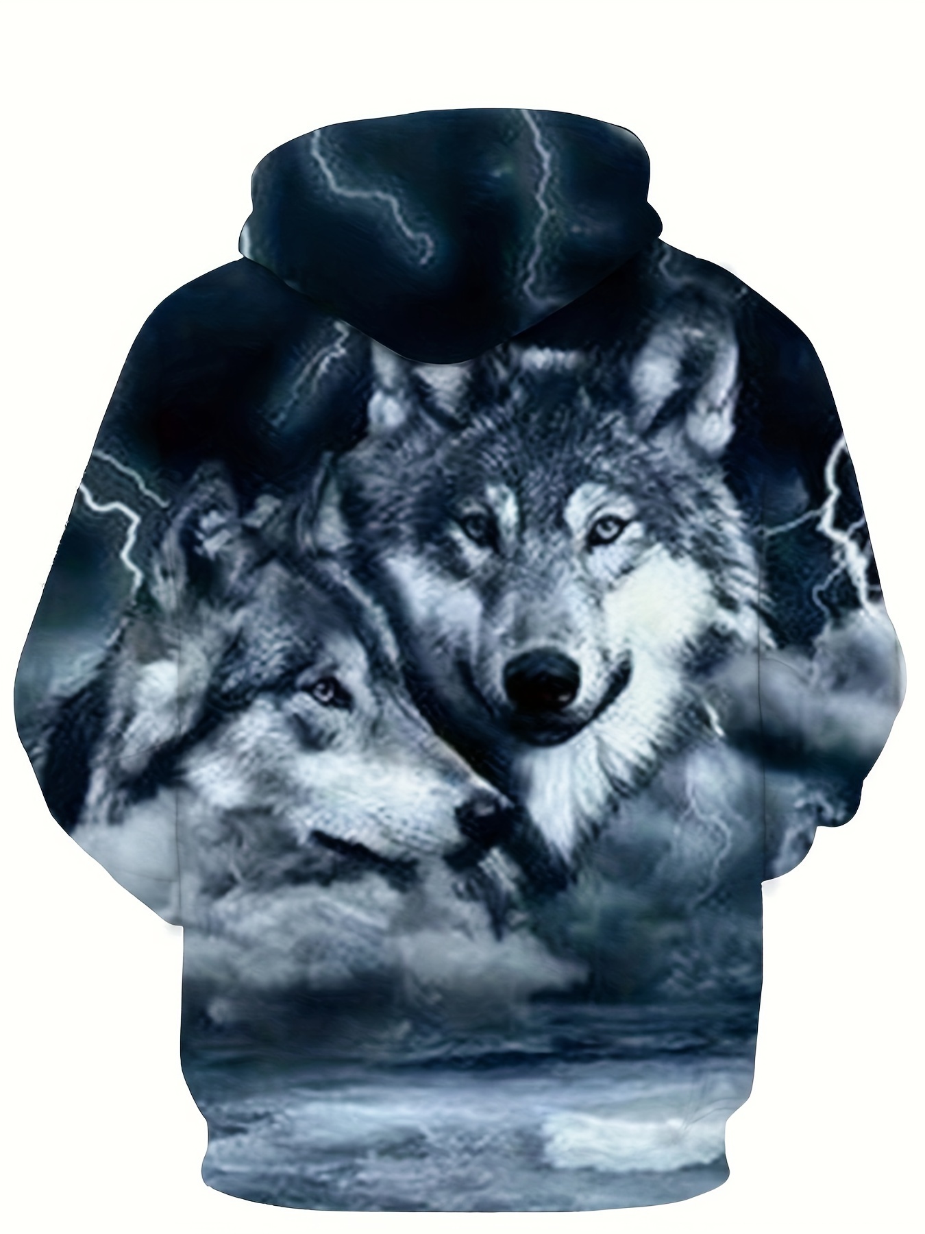 Pullover Sweatshirts 3d Pulli Hooded Pulli Mit Wolf Wolf Hooded - Main Image