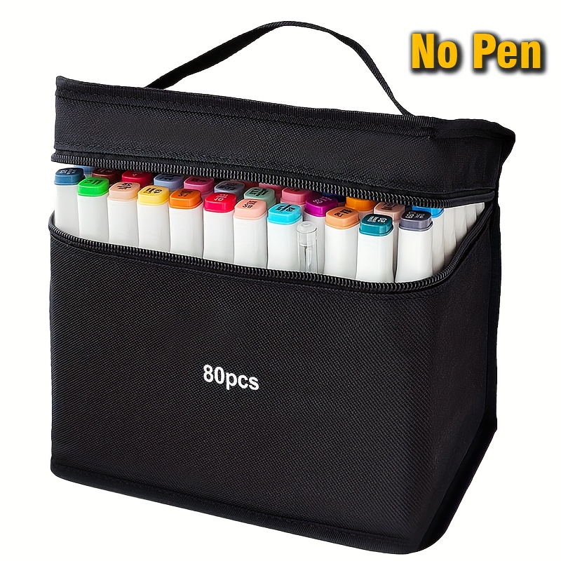 Oxford Cloth Pen Bag, Student Stationery Pencil Bag, Holds 72