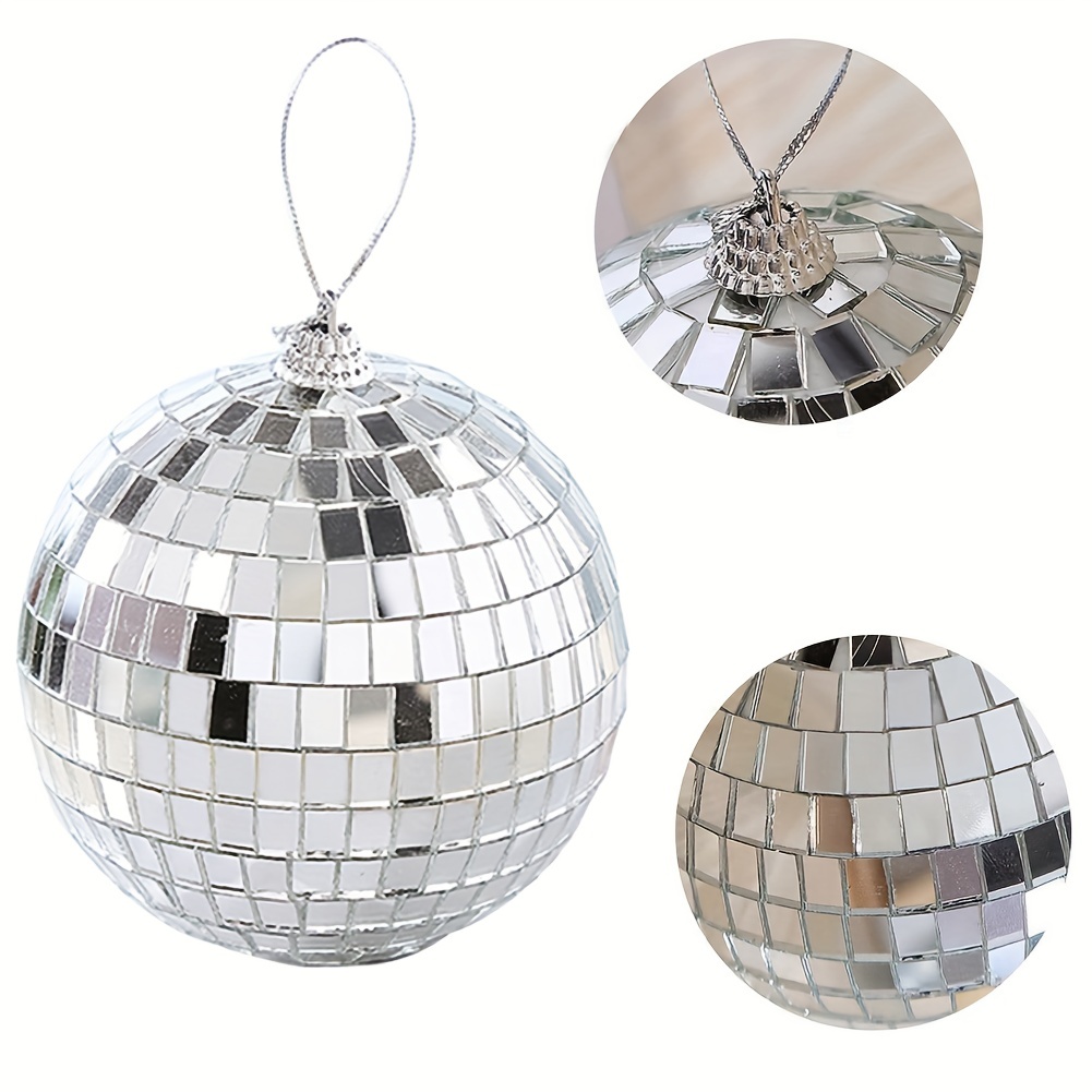 Wenmin Moto Disco, palla da discoteca con specchio che guarda la palla con  luci, palla da osservazione, decorazioni per feste, matrimoni, vacanze