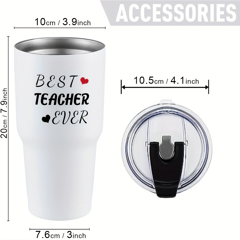 Teacher Tumbler Best Teacher Ever Travel Coffee Mug - Temu