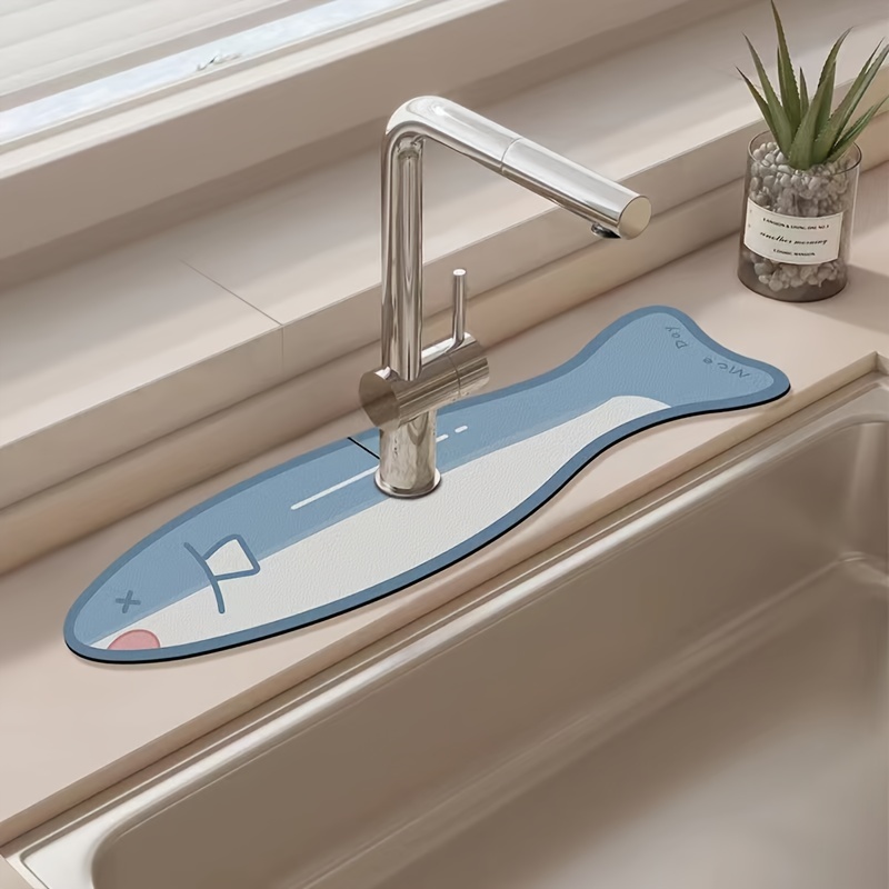 Water Absorption Kitchen Sink Mat Bathroom Faucet Splash Catcher