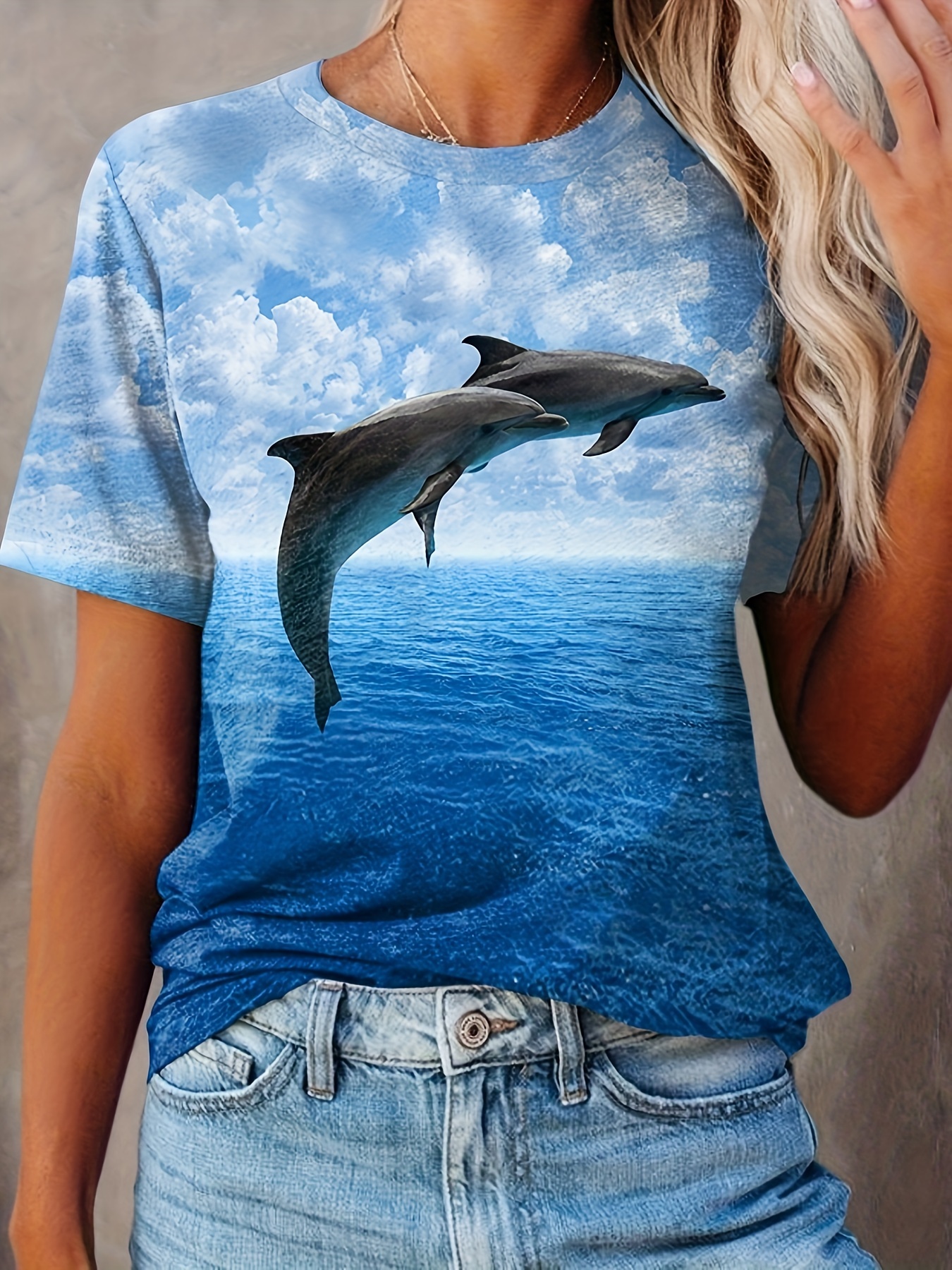 Short Sleeve,T-Shirt,sea Fish Whale,Cotton T-Shirt for Men and Women :  : Clothing, Shoes & Accessories