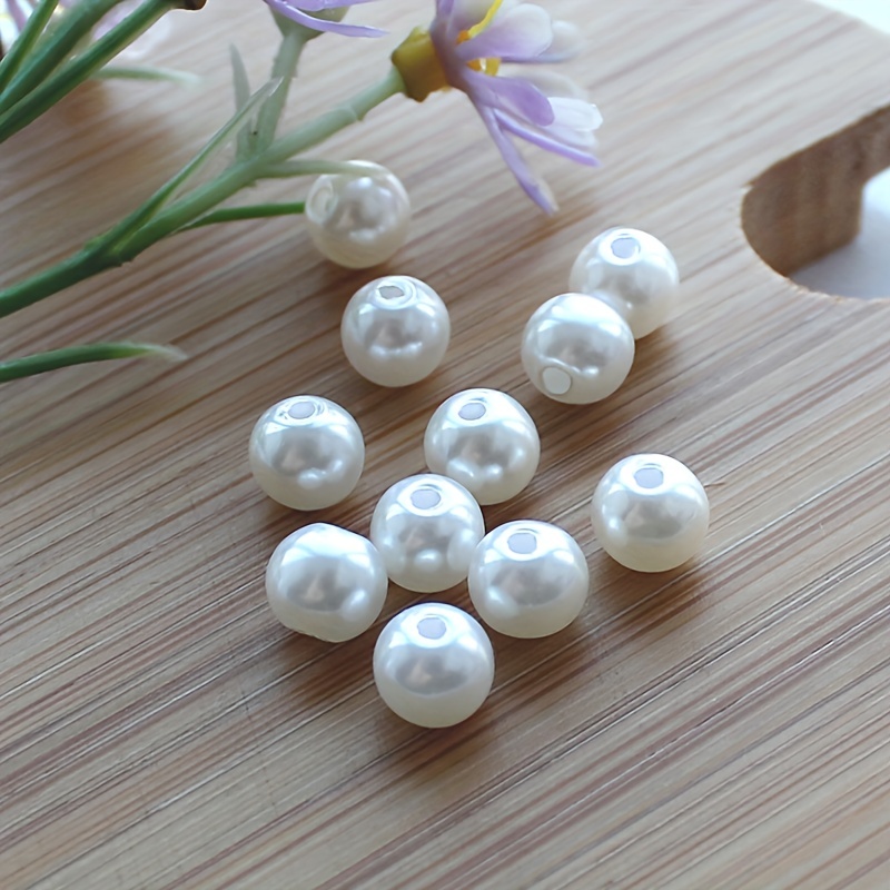 Perlas De Uñas Planas Con Forma De Media Luna Perlas Blancas - Temu
