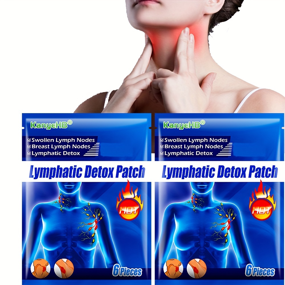 12pcs/2 Bags Lymphatic Drainage Detox Patch, Effective Antiswelling Plaster, Breast Lymph Nodes