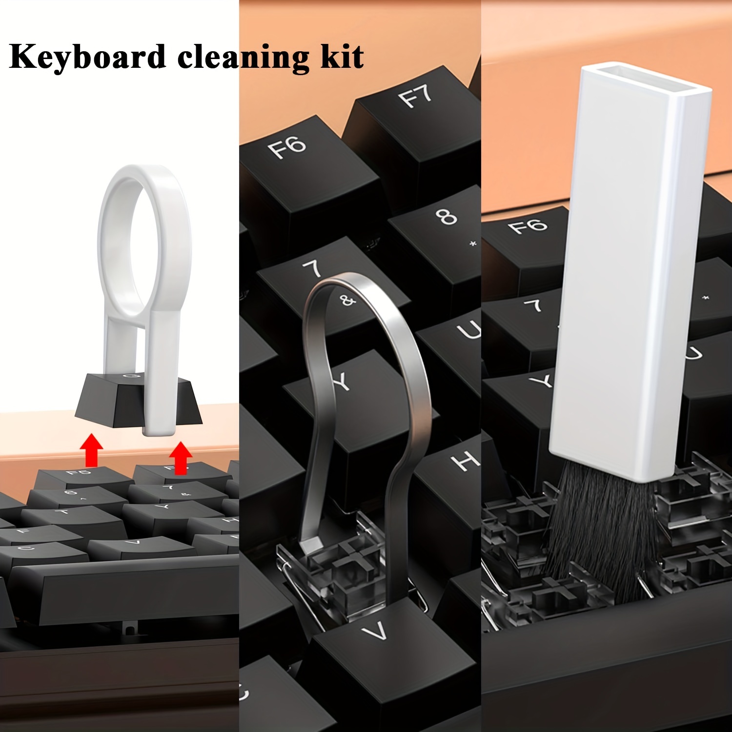 Kit de limpieza electrónica 7 en 1, limpiador de teclado, kit de limpieza  de teclado, limpiador de laptop con cepillo, limpiador electrónico para