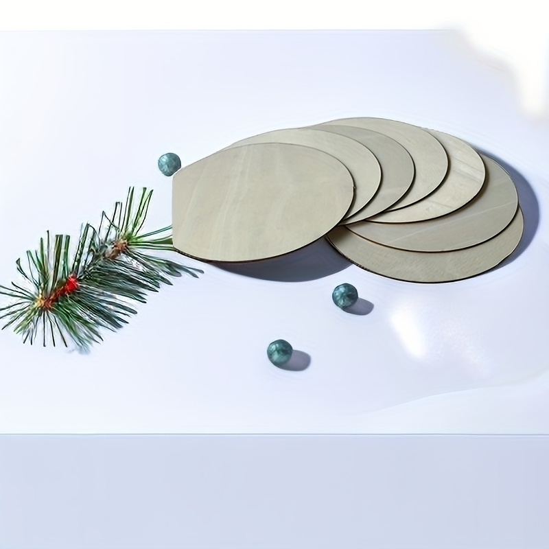 Round Wooden Boards Crafts Painting Christmas Decorations - Temu