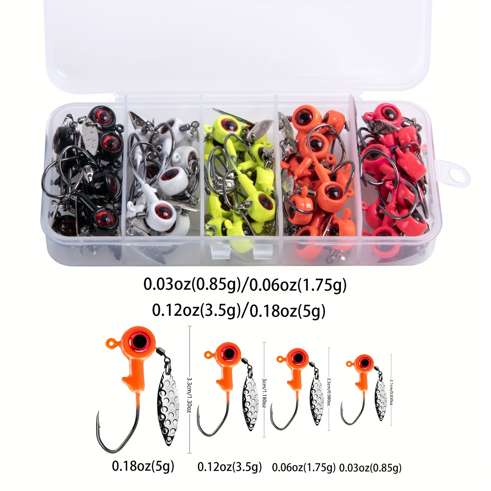 Colorful Round Lead Fishing Hooks Kit Sequin Spinner - Temu Canada