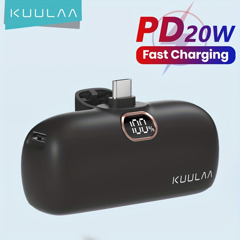 Cheap Kuulaa Power Bank 20000mAh with LED charge indicator