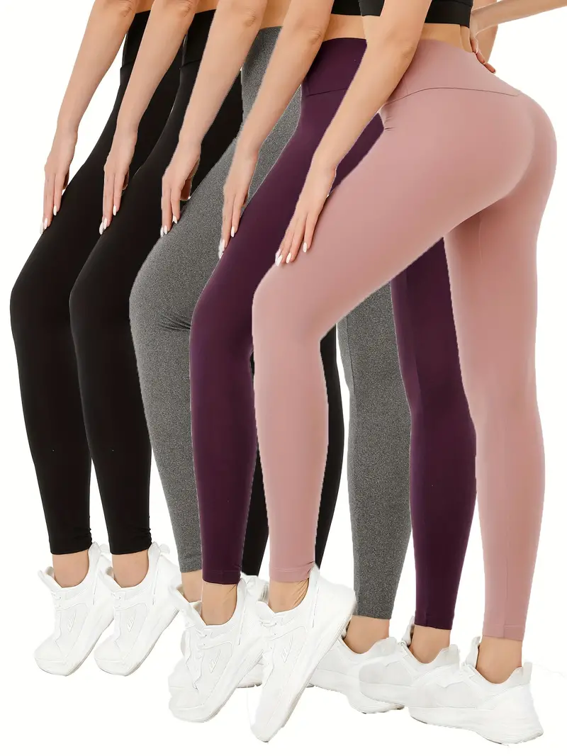 Black Leggings With Pockets for Women, Yoga Pants, 5 High Waist