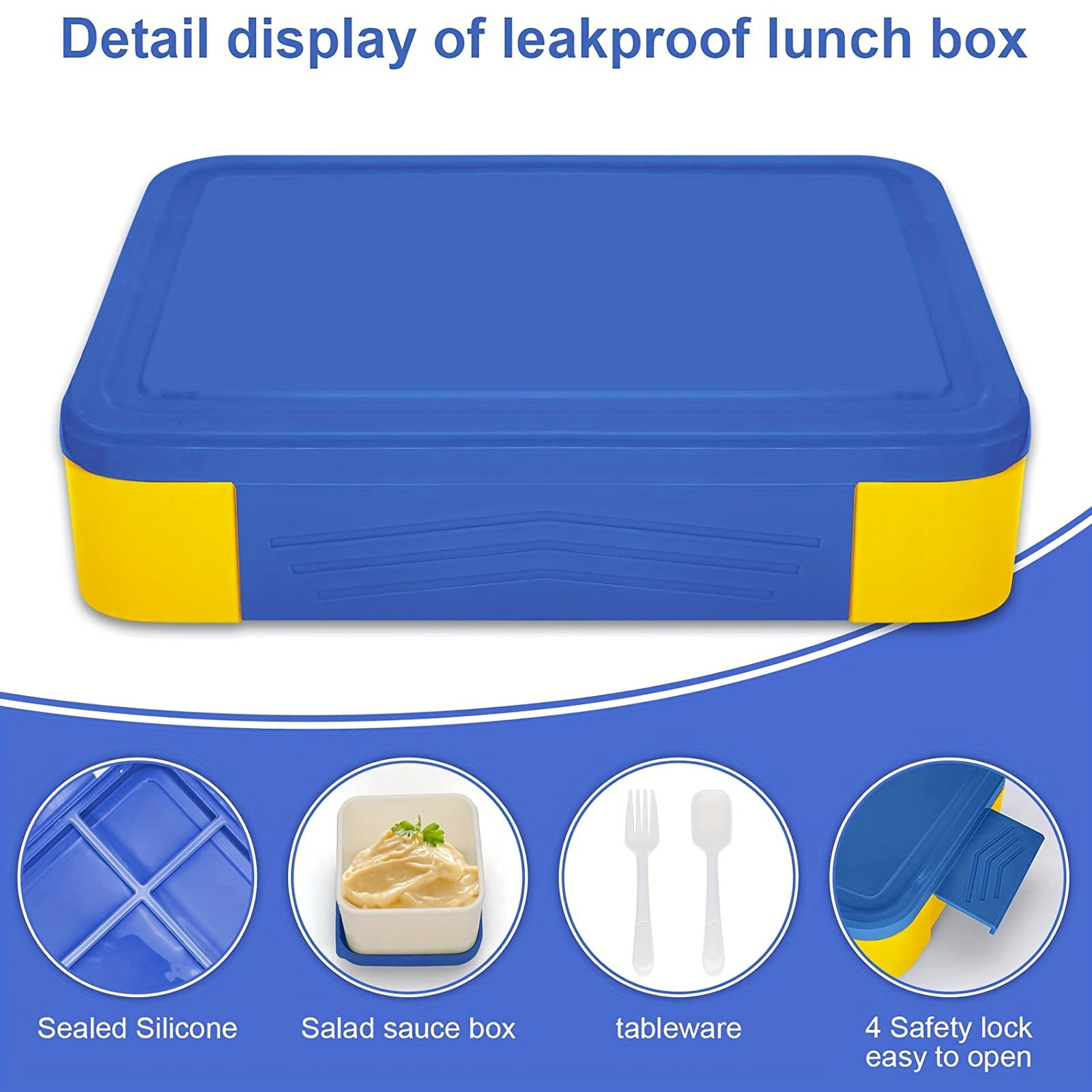 Meal Prep Containers Reusable, Divided Bento Box With Spoon And Fork For  Office Workers, Leakproof Square Lunch Box With Microwave Oven Heating, Bento  Box Adult, Lunch Containers, Sandwich Containers, Bento Snack Box