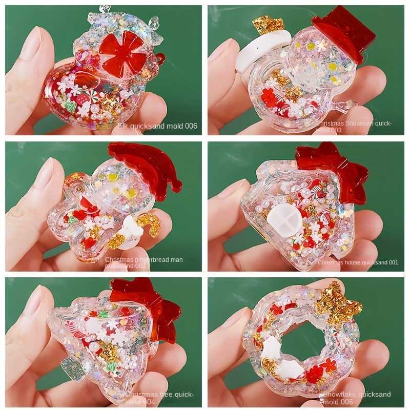 Crystal Epoxy Resin Mold Snowflake Pendant Silicone DIY Craft Christmas  Decor US
