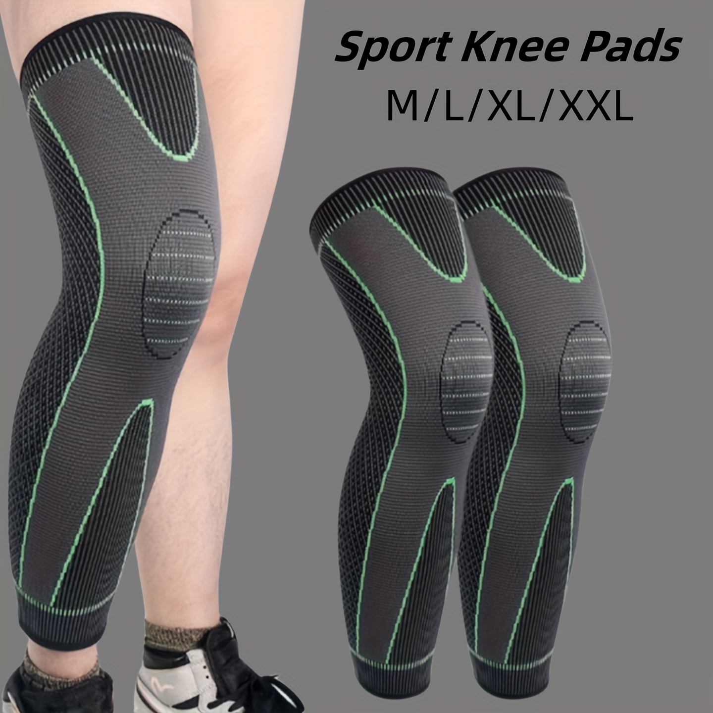 Knee Sleeve Compression Support Full Leg Brace Sport Arthritis