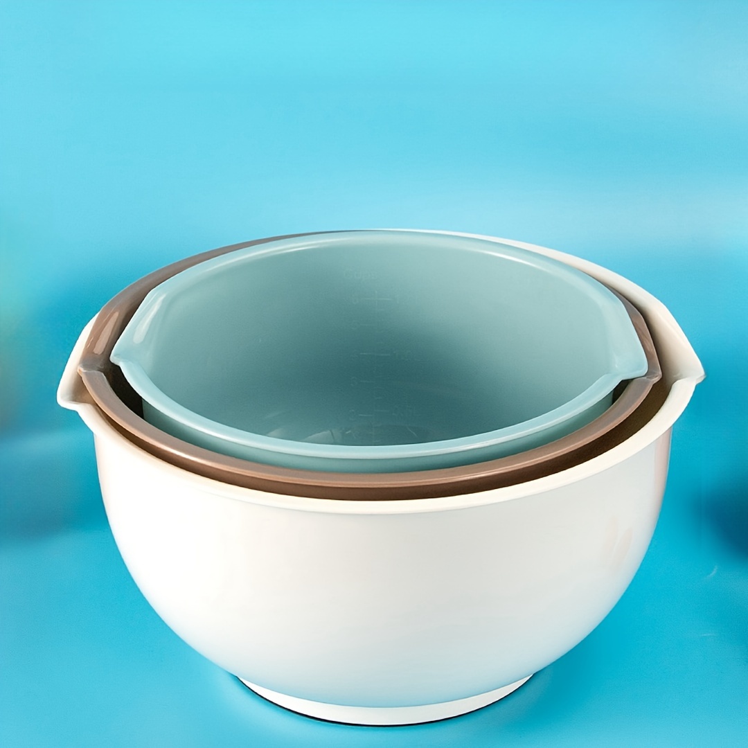 Mixing Bowls with Lids Set, Plastic Mixing Bowls for Kitchen