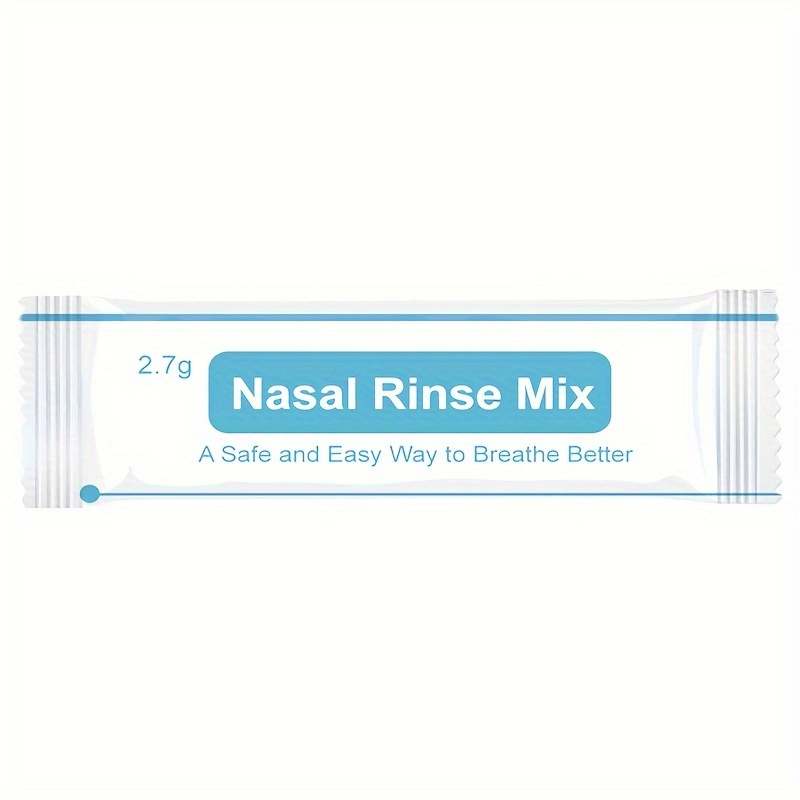 Lurrose 40 Packs Packets Nasal Wash Nose Cleansing Salt Nasal Cleaning Salt  Nasal Rinse Mix Pack Instant X40 Blue Sodium Chloride Auxiliary Supplies  Rinse Mix for Nose Saline Packs