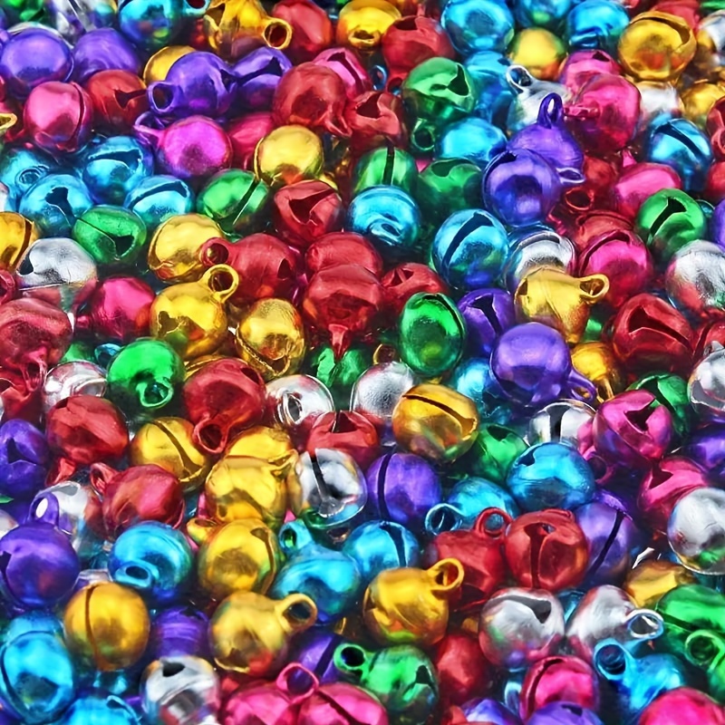 100 Piezas Cascabeles Multicolores Campanas De Metal - Temu