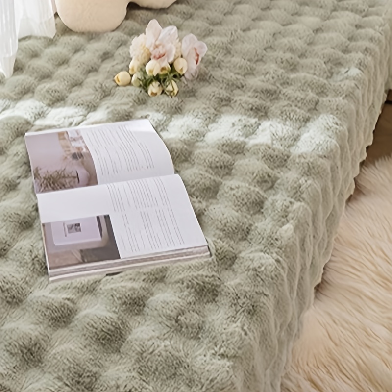 Fluffy Padded Mat In Matcha Green Color For Bedroom - Temu