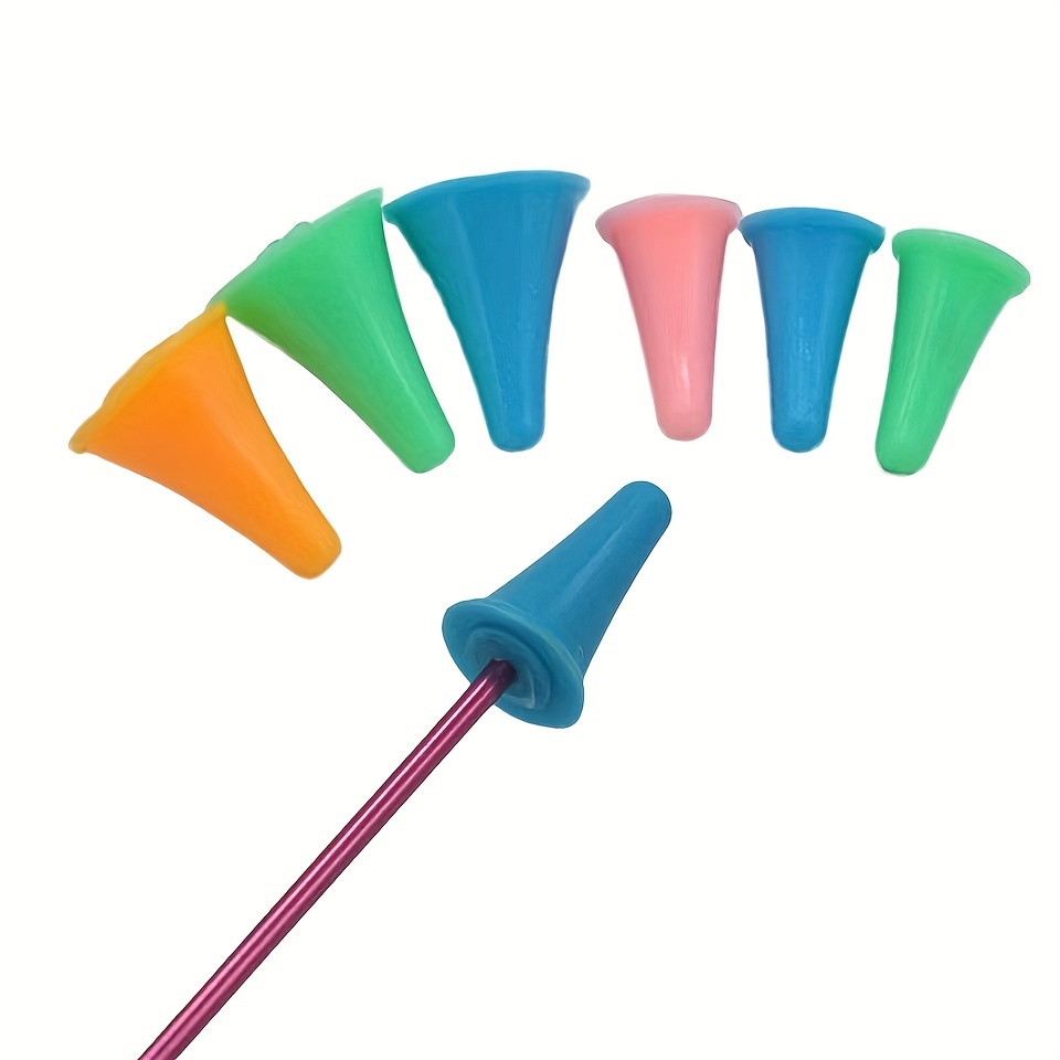 Colorful Knit Knitting Needles Point Protectors Needle Tip - Temu
