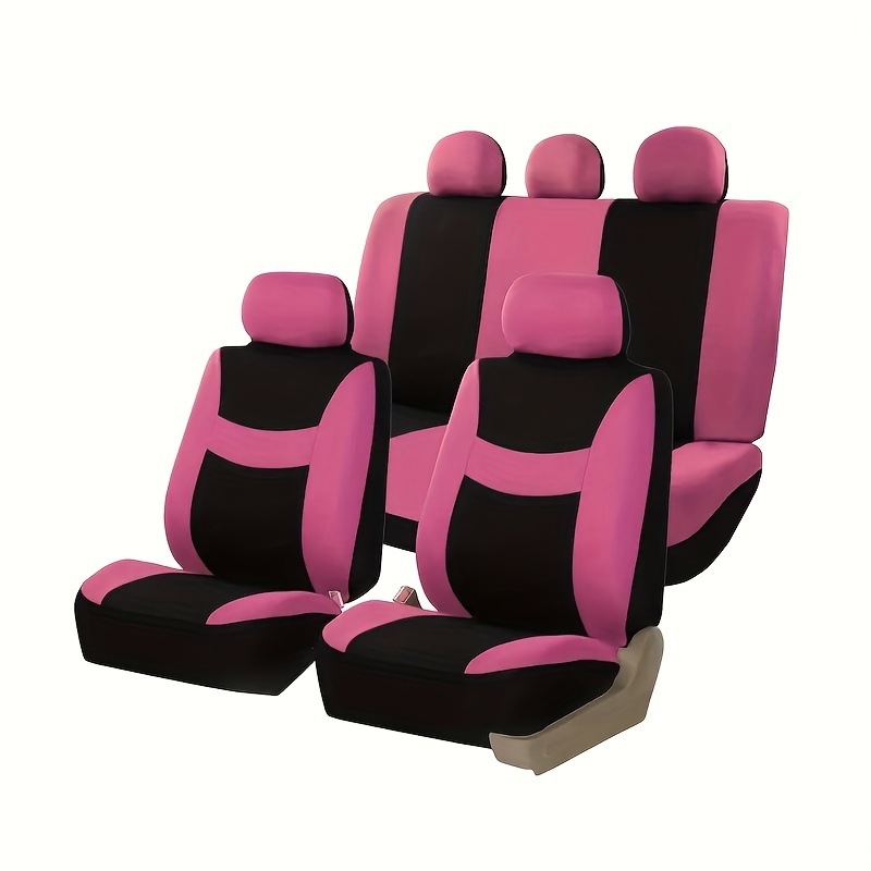 Housses de siège rose pour voiture, housses de siège de voiture
