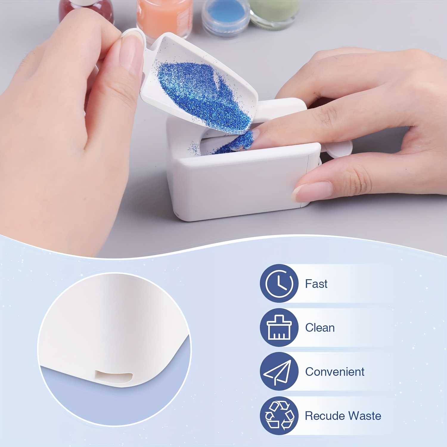 Dip Powder Recycling Tray System with Scoop, Nail Dip  Container Portable Dipping Powder with Nail Dip Powder Brush Dip Powder  Nail Kit for Nail Art and Makeup Tool Nail Tech Must Haves : Beauty &  Personal Care