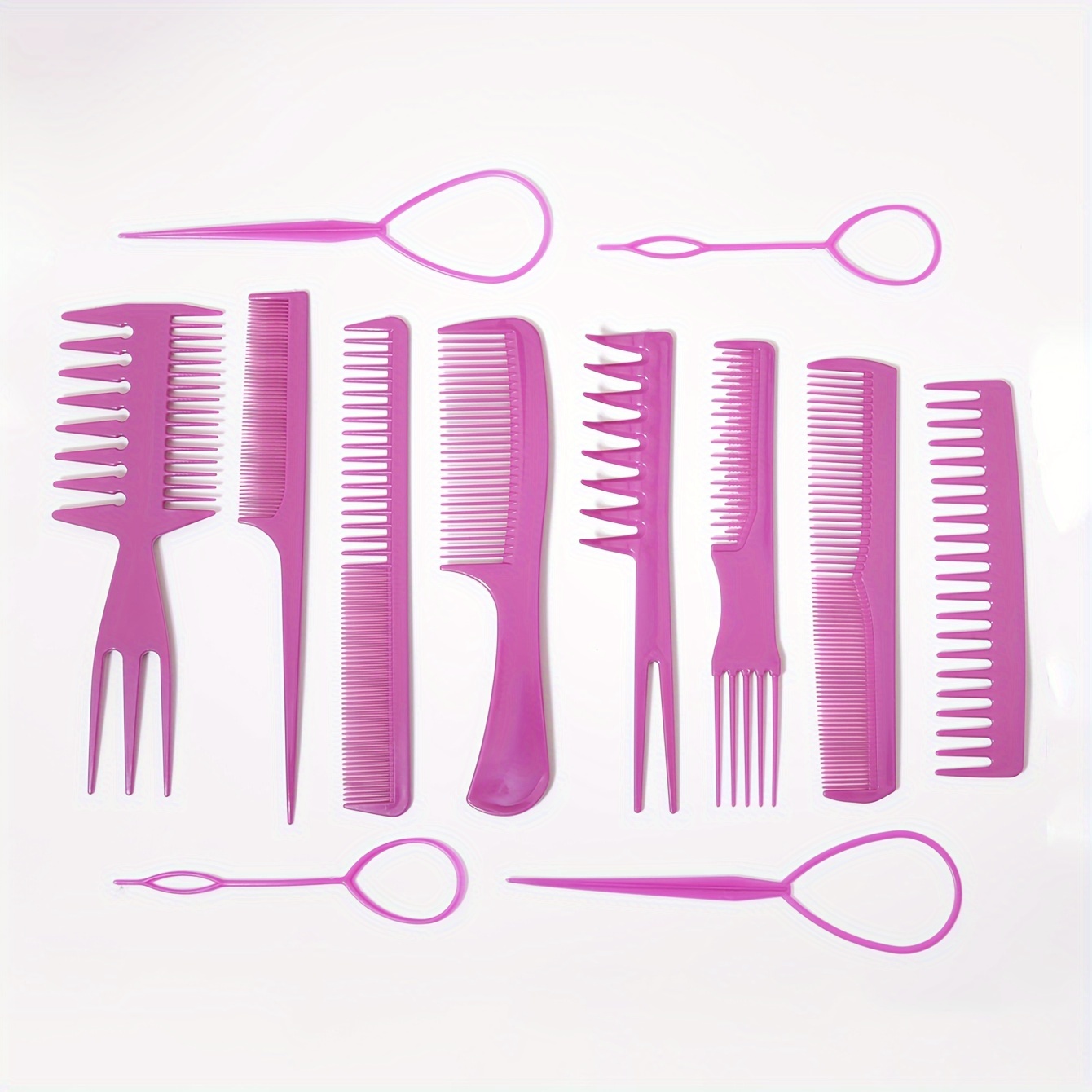 conjunto 12 piezas herramientas peinar cabello hacer trenzas