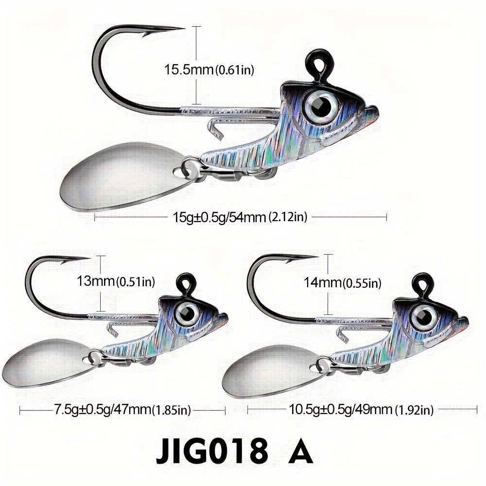 Jig Head Lures Barbed Fishing Hooks Willow Blade Spinner - Temu Canada